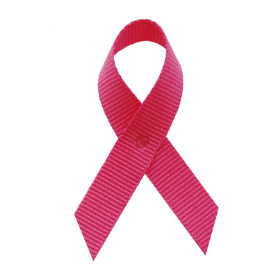 hot pink fabric awareness ribbons with safety pins, included, but not attached
