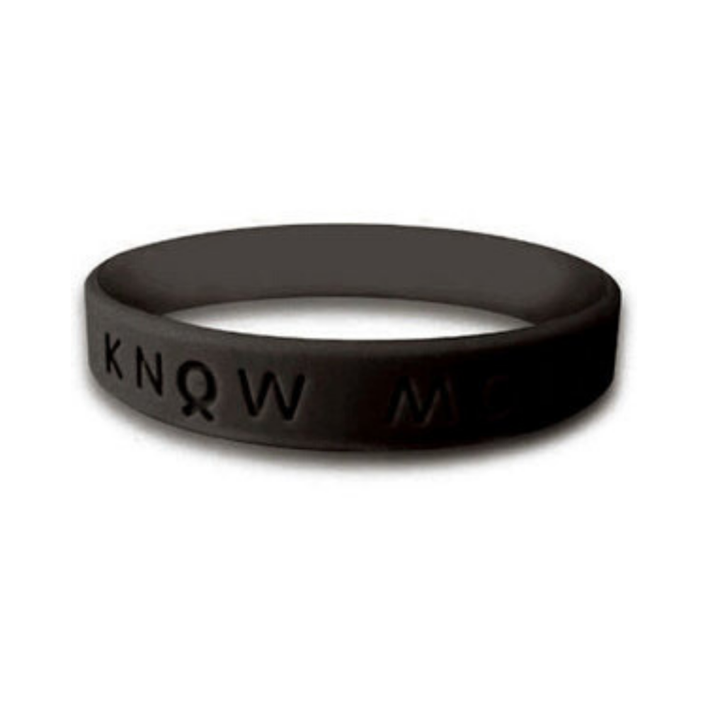 silicone rubber black awareness wristbands | bracelets