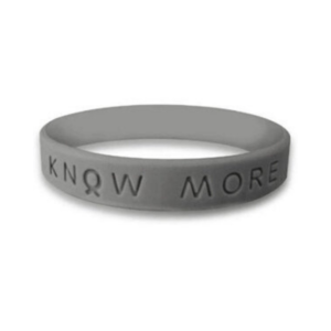 silicone rubber gray awareness wristbands | bracelets