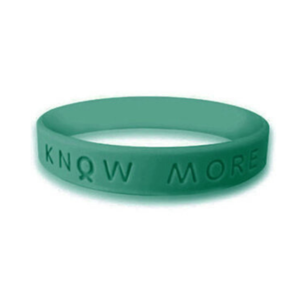 silicone rubber green awareness wristbands | bracelets