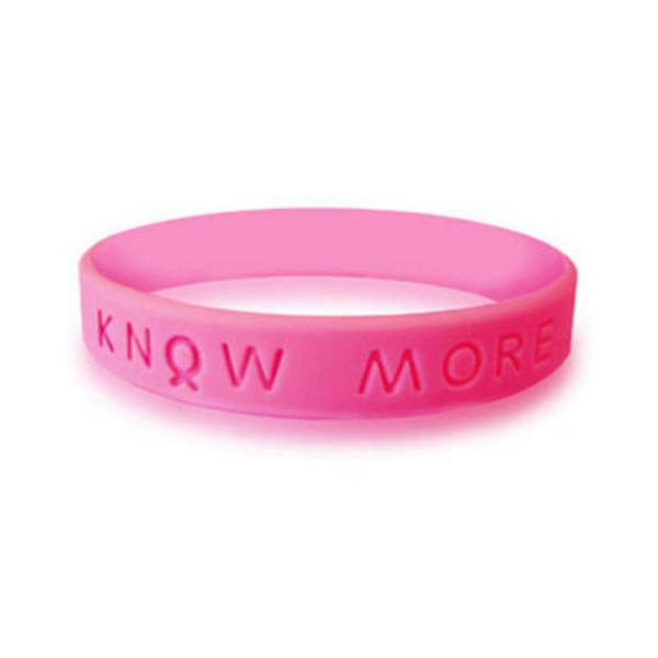 silicone rubber hot pink awareness wristbands | bracelets