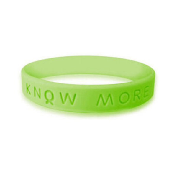 silicone rubber lime green awareness wristbands | bracelets
