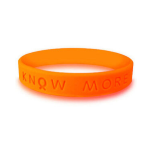 silicone rubber orange awareness wristbands | bracelets