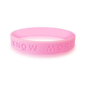 silicone rubber pink awareness wristbands | bracelets
