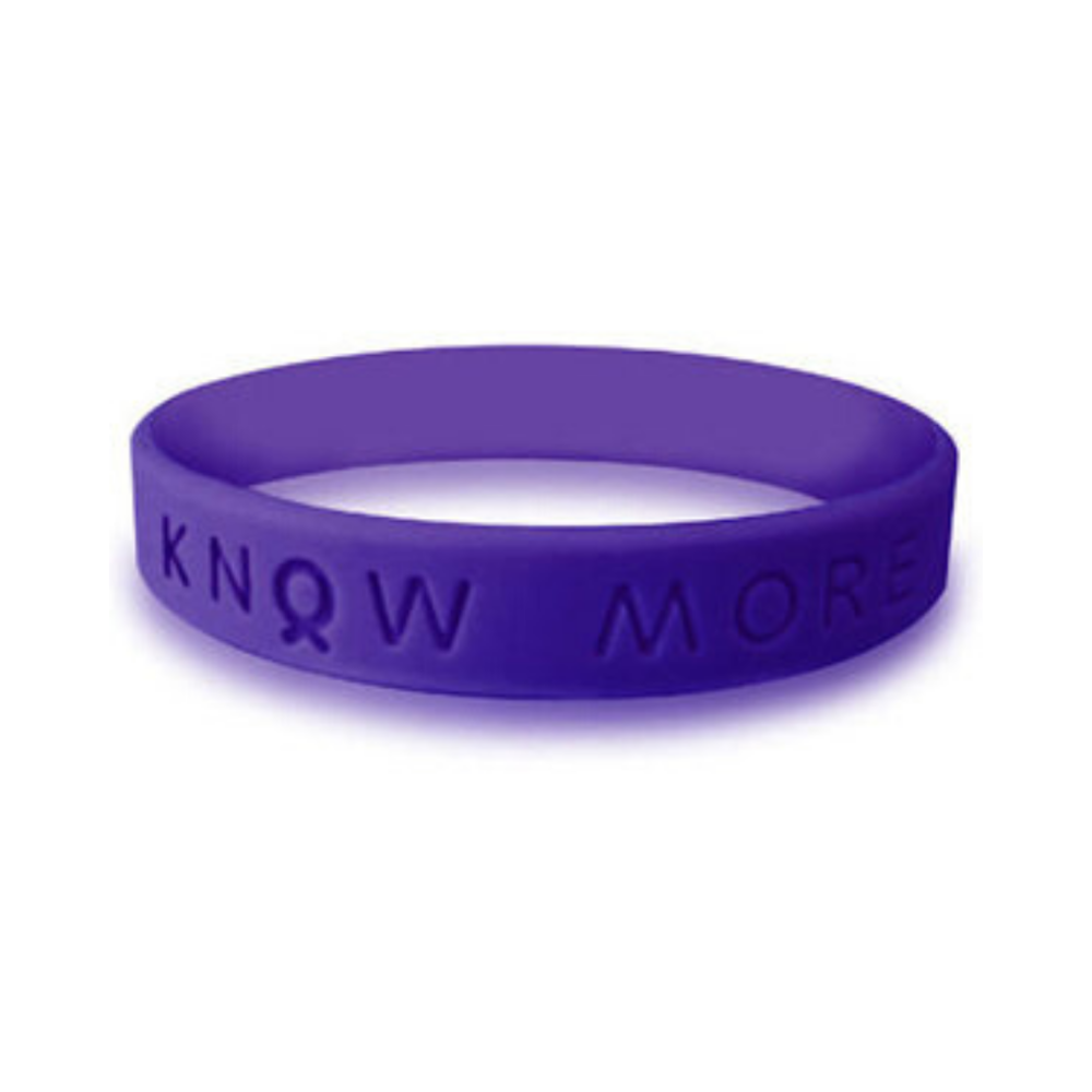 silicone rubber purple awareness wristbands | bracelets