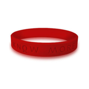 silicone rubber red awareness wristbands | bracelets