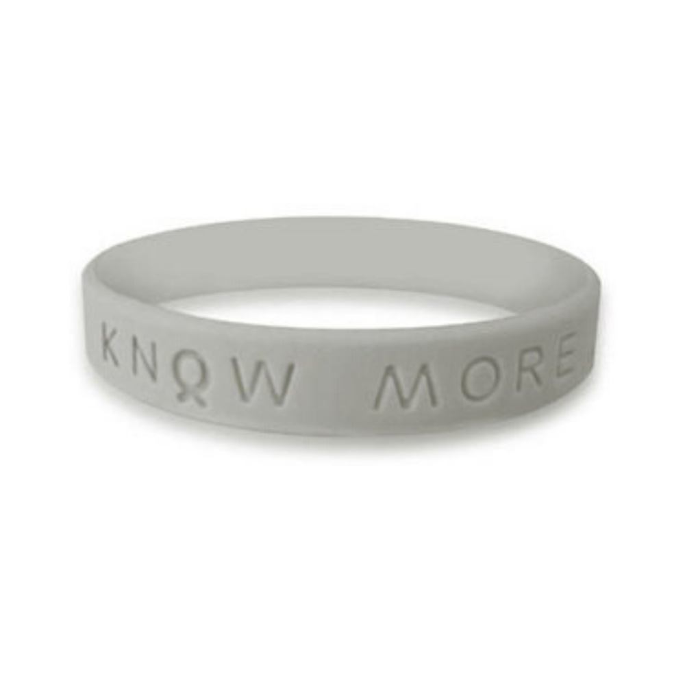 silicone rubber silver awareness wristbands | bracelets