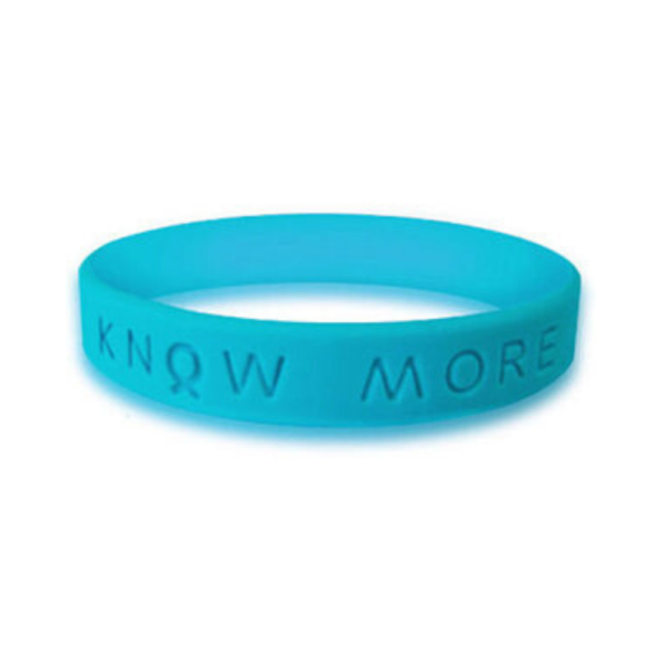 silicone rubber teal awareness wristbands | bracelets
