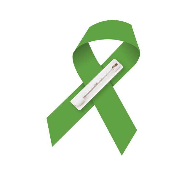 Light Green Fabric Custom Imprinted Awareness Ribbons – 250 ribbons / bag