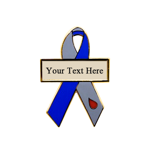 enamel blood drop t1d diabetes personalized awareness ribbon pins