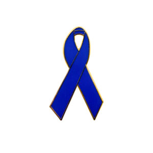 enamel blue awareness ribbons | pins