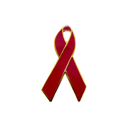 enamel cranberry awareness ribbons | pins
