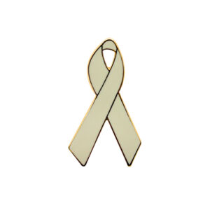 enamel cream awareness ribbons | pins