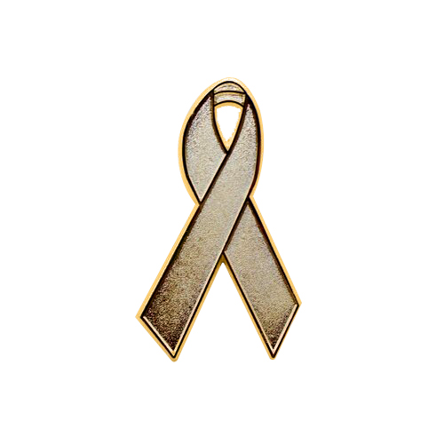 sandblasted gold awareness ribbons | pins