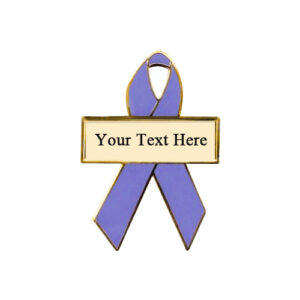enamel lavender personalized awareness ribbon pins