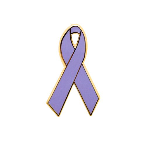 enamel lavender awareness ribbons | pins