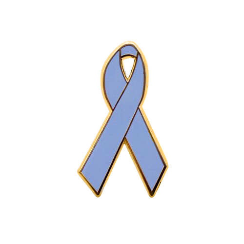 made in USA Prostate Cancer Awareness light blue ribbon pin 