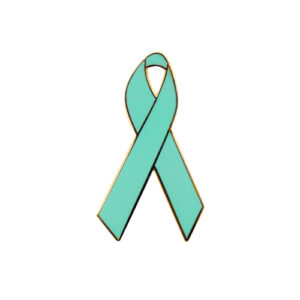 enamel light green awareness ribbons | pins