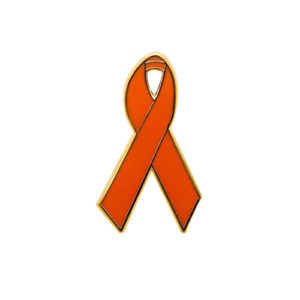 enamel orange awareness ribbons | pins