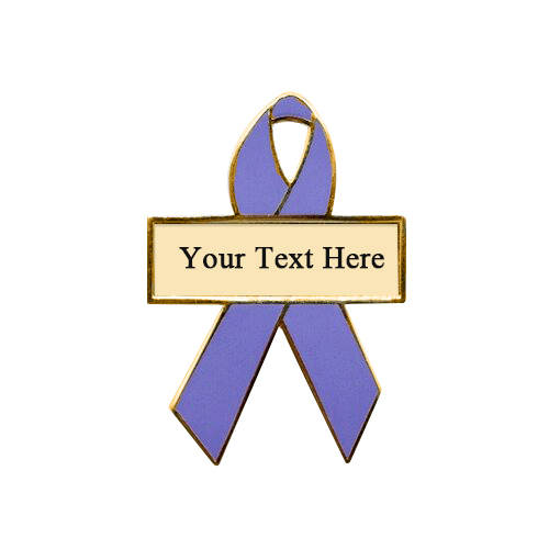 enamel periwinkle blue personalized awareness ribbon pins