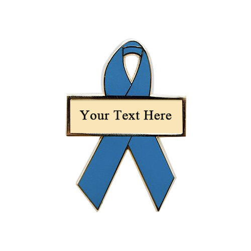 enamel turquoise personalized awareness ribbon pins