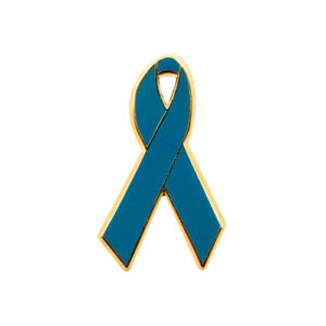 enamel turquoise awareness ribbons | pins