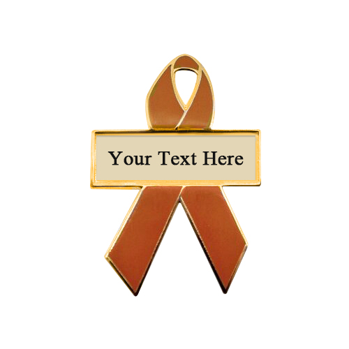 enamel amber personalized awareness ribbon pins