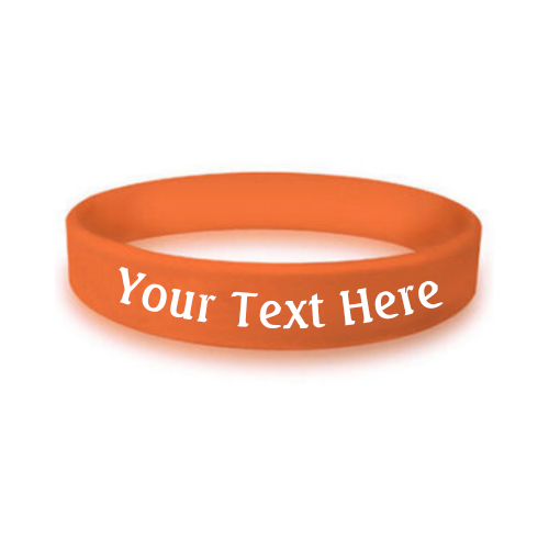 custom bulk silicone awareness wristband in the color amber