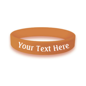 custom bulk silicone awareness wristband in the color copper